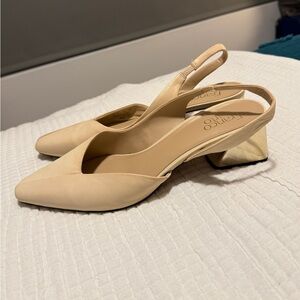 Franco Sarto Slingback Gold Heels